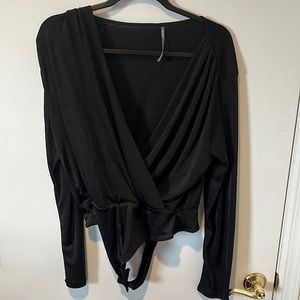 Black Wrap Body Suit size XL